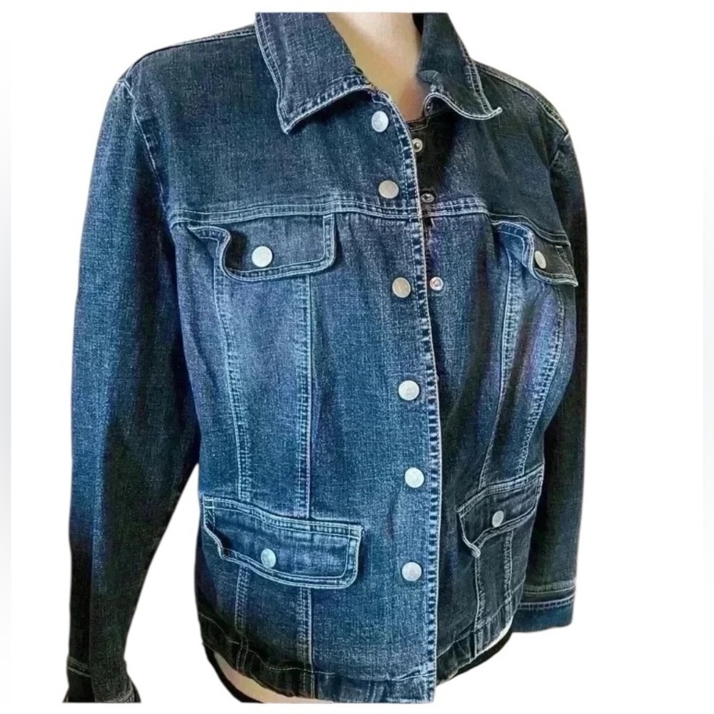 Womens Denim Jean Jacket Blue M/L - Picture 1 of 11